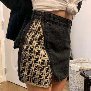 Fendi monogram style skirt, one of one piece